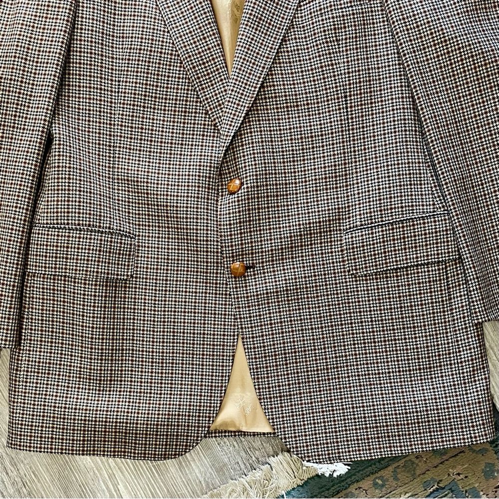 Vintage DAKS Ben Turturici USA Union Made 100% Wool Tweed Sports Coat Blazer - Picture 6 of 16
